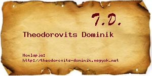 Theodorovits Dominik névjegykártya